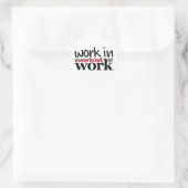 Werken in een workout op het werk ronde sticker (Tas)