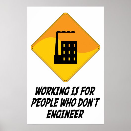 Werken is voor mensen die geen technicus zijn poster (Voorkant)