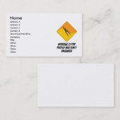 Werken is voor mensen die geen technicus zijn visitekaartje (Voorkant / Achterkant)