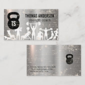 Werken | Kettle Bell | Metaal Visitekaartje (Voorkant / Achterkant)