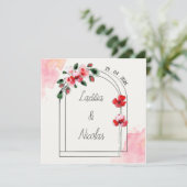 Werken met het Carrée-gedeelte "Coquelicots" Feestdagenkaart (Staand voorkant)