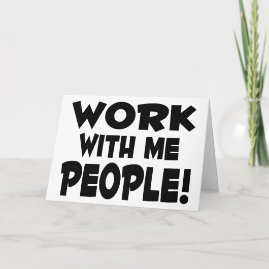 Werken met het team van mensen kaart (Voorkant)