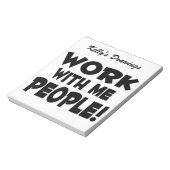 Werken met het team van mensen notitieblok (Linkerzijde)