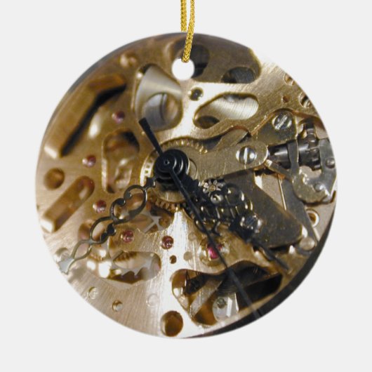 Werken met horlogemaker keramisch ornament (Voorkant)