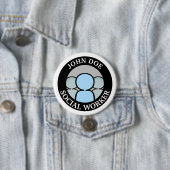 Werken met mensen ronde button 7,6 cm (In situ)