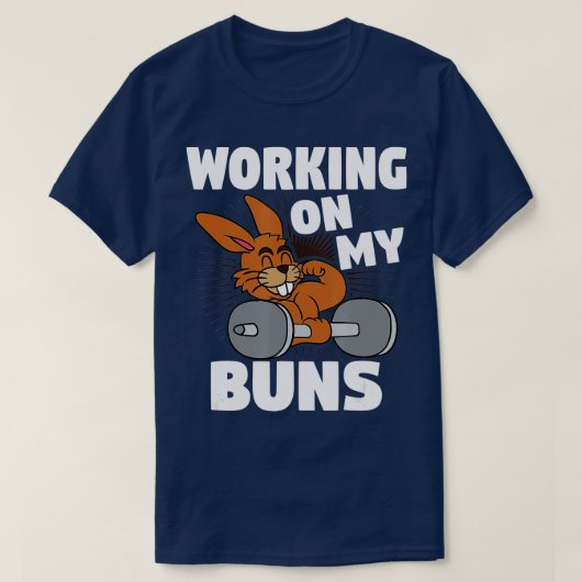 Werken met mijn Bunny Gym Workout Fitnes T-shirt (Design voorkant)