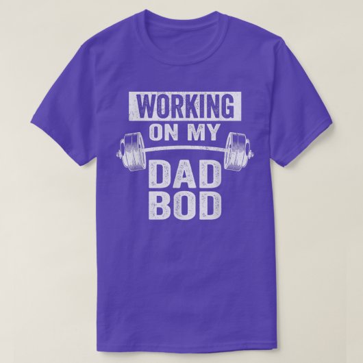 Werken met m'n vader bod grappige vader Gym Funny T-shirt (Design voorkant)