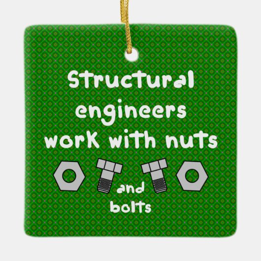 Werken met moeren keramisch ornament (Voorkant)