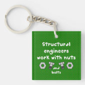 Werken met moeren sleutelhanger (Voorkant)