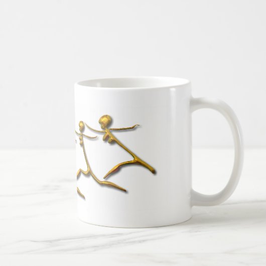 Werken met vrouwengoud koffiemok (Rechts)