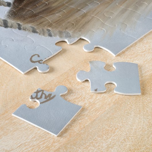 Werken met Western paard Legpuzzel (Zijkant)