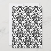 Werken met wit|Zwart Damask-Afstuderen Kaart (Achterkant)