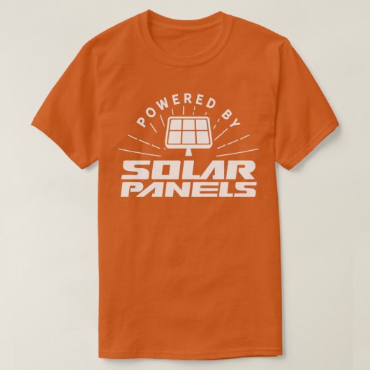 Werken met zonnepanelen t-shirt (Design voorkant)