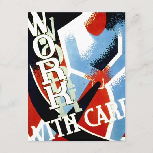 Werken met zorg briefkaart (Voorkant)