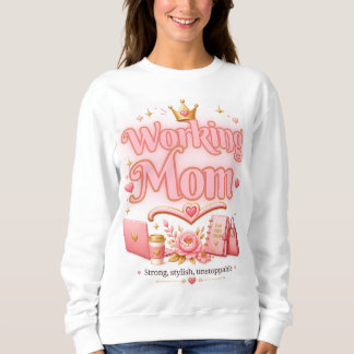 Werken Moeder Roze Gouden Zweetshirt Trui