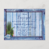 Werken onder water en Verloving met blauw hout Uitnodiging Briefkaart (Voorkant)