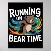 Werken op Beer Time Illustration Poster (Voorkant)