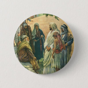Werken op de sabbat, Vintage Religie Ronde Button 5,7 Cm