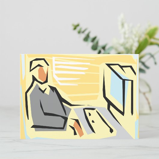 Werken op een computer Uitnodigingen