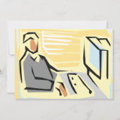 Werken op een computer Uitnodigingen (Voorkant)