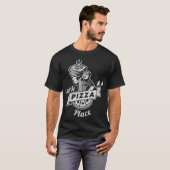Werken op een plaats Pizza T-shirt (Voorkant volledig)