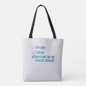 Werken op mijn proeflichaam tote bag (Achterkant)