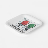 Werken over de Feestdagen Kerst Grappige grap Papieren Bordje (Gebogen)