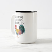 Werken rond de klok tweekleurige koffiemok (Voorkant links)