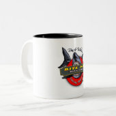 WERKEN-SHARK-LOGO TWEEKLEURIGE KOFFIEMOK (Voorkant links)
