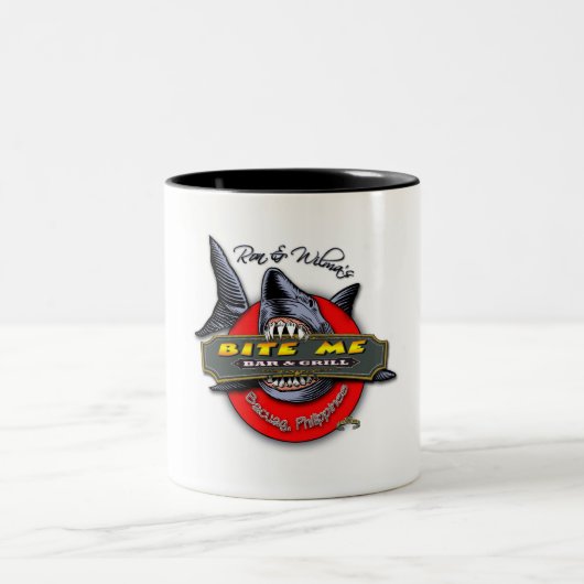WERKEN-SHARK-LOGO TWEEKLEURIGE KOFFIEMOK (Center)