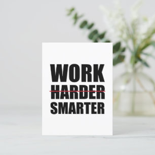 Werken Slimmer Niet Harder Motiverend Briefkaart