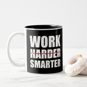 Werken Slimmer Niet Harder Motiverend Tweekleurige Koffiemok