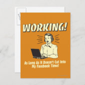 Werken: Snijden in Facebook-tijd Briefkaart (Voorkant / Achterkant)