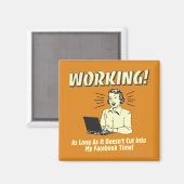 Werken: Snijden in Facebook-tijd Magneet (Voorkant / Achterkant)