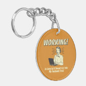 Werken: Snijden in Facebook-tijd Sleutelhanger (Voorkant Links)