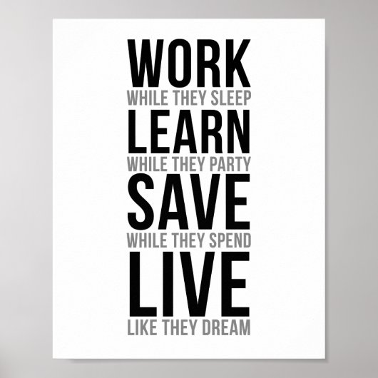 Werken terwijl ze slapen poster (Voorkant)