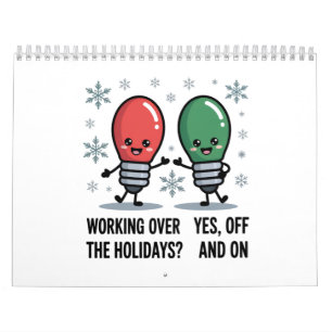 Werken tijdens de feestdagen Kerst grap Kalender