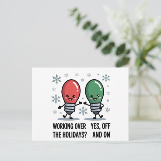 Werken Tijdens De Feestdagen Kerst Grappige Grap (Staand voorkant)