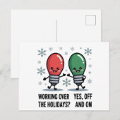 Werken Tijdens De Feestdagen Kerst Grappige Grap (Voorkant / Achterkant)