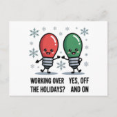 Werken Tijdens De Feestdagen Kerst Grappige Grap (Voorkant)