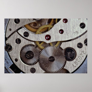 Werken van een zakhorlogetextuur poster