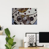 Werken van een zakhorlogetextuur poster (Thuiskantoor)