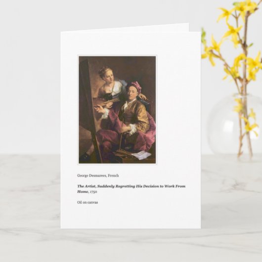 WERKEN VAN HOME VADERDAG KAART (Gele Bloem)