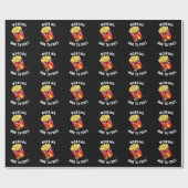 Werken van negen tot frites Fun Fries Pun donkere Cadeaupapier (Vlak)