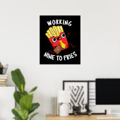 Werken van Negen tot Frites Funny Frites Punt Donk Poster (Thuiskantoor)