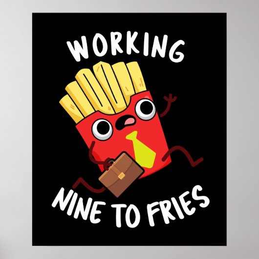Werken van Negen tot Frites Funny Frites Punt Donk Poster (Voorkant)