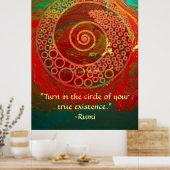 Werken van Wonder-Rumi en poëtische kunst Poster (Keuken)