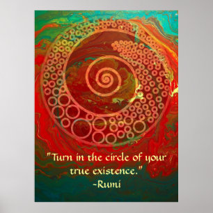 Werken van Wonder-Rumi en poëtische kunst Poster