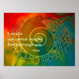 Werken van Wonder Rumi Poetic Art Poster