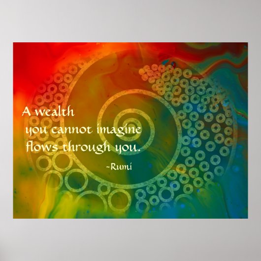 Werken van Wonder Rumi Poetic Art Poster (Voorkant)